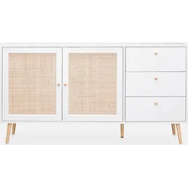 sweeek Skandinavisches Sideboard 150 cm Beige / Weiß