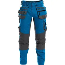 DASSY DASSY® Flux Multitaschen-Bundhose mit Stretch und Kniepolstertaschen - azurblau/anthrazitgrau - 58