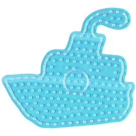 Hama Maxi-Stiftplatte Schiff Bügelperlen blau transparent