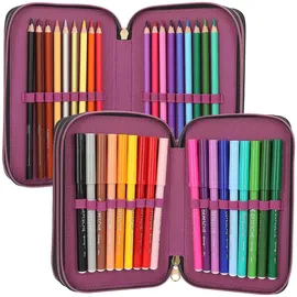 DEPESCHE 3-Fach Federtasche TOPModel 7,5 x 13 x 20 cm bunt | Gr.: onesize