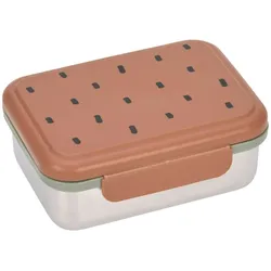 Lässig Brotdose Kinder - Edelstahl Lunchbox, Happy Prints caramel
