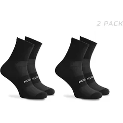 Radsport Socken Herren und Damen 2er-Pack - Coolmax - Schwarz - Essential schwarz L
