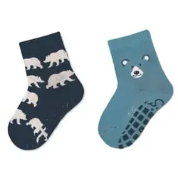 Sterntaler ABS-Söckchen Doppelpack Hubschrauber und Fahrzeug blau melange, Babymode (6 - 24 Monate)