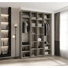abiks möbel Drehtürenschrank COMO 180 x 245,5 x 50 cm Schwarz