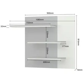 OTTO home Wandregal Stela 108 x 19,3 x 81,6 cm Weiß