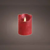 Lumineo LED Kerze 7,5 x 10 cm rot