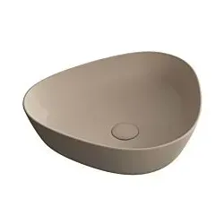 Vitra Plural Aufsatzschale 7812B474-0016 47 x 40 x 13 cm, Tonerde matt, asymmetrisch, ohne Überlauf/Hahnloch
