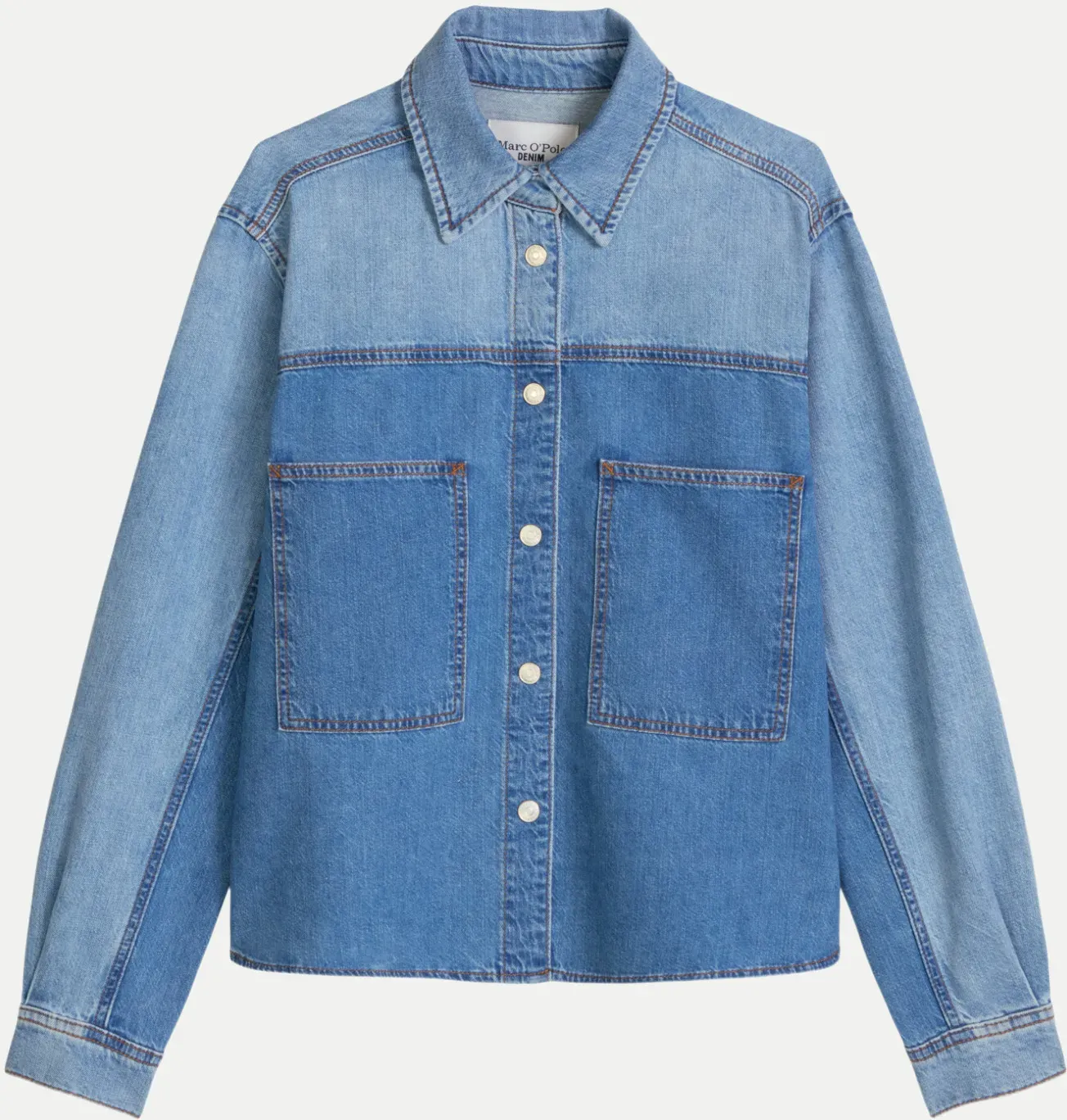 Jeansbluse mit Regular-Fit Blau M