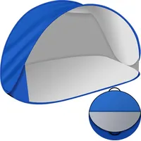 TRIZAND Strandmuschel Pop Up 150x100x80 cm UV Schutz Wurfzelt Kleines Pakcmaß Leicht Baby Kinder Erwachsene Blau 23477 - Blau