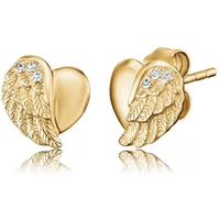Engelsrufer Ohrstecker Herzflügel Gold 9mm ERE-LILHEARTWING-STG