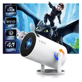 XGODY 2025 NEU Projektor Mini Tragbar LCD-Beamer (12000 lm, 10000:1, 1920x1080 px, 4K Android 11 Wifi6 BT 5 Portabler Projektor)