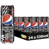 Pepsi Zero Zucker [Eintracht Frankfurt Edition] Das zuckerfreie Erfrischungsgetränk von Pepsi ohne Kalorien, Koffeinhaltige Cola in der Dose, EINWEG Dose (24 x 0,33 l)