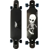 NEW SPORTS Longboard Skull / Silber
