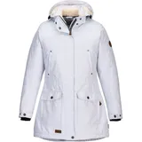 Blue Wave Damen Funktionsparka Outdoor-Jacke Anke - Funktionsmantel Funktionsjacke mit Fleece-Rücken und Kapuze in Grau Größe 42 - 42