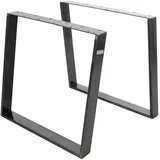 ML-Design 2Er Set Tischkufen 80Grad Neigung 75 x 72 cm Industrial Profil 8x2 cm