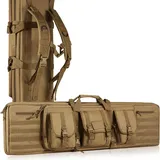 Vevor Gewehrtasche 1 Stk. Waffentasche, mm Tragbares Langwaffenfutteral 2 Gewehre & 2 Pistolen, Jagd Gewehrtasche Schwarz, Gun Bag Wasserdichtes Gewehrfutteral Waffentasche inkl. Molle-System