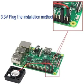 MakerHawk AZ-Delivery Aktoren 2pcs Raspberry Pi DC Bürstenlose Lüfter Kühlkörper Kühler Trennschnittstelle 3,3 V 5 V für Raspberry Pi 2B / 3B / 3B + / ...