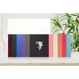luxuskollektion Fotoalbum 10x15 Leinen Einsteckalbum für Hochformat Bilder 100 Fotos