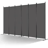 Vevor Raumteiler 6 Paneele Paravent 3110 x 1805 x 450 mm, faltbarer Sichtschutz & tragbarer Trennwandteiler zur Raumtrennung, freistehende Raumteiler für Büro Schlafzimmer Arbeitszimmer, Grau