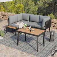 stilvora Gartenlounge Set 7-tlg. Grau