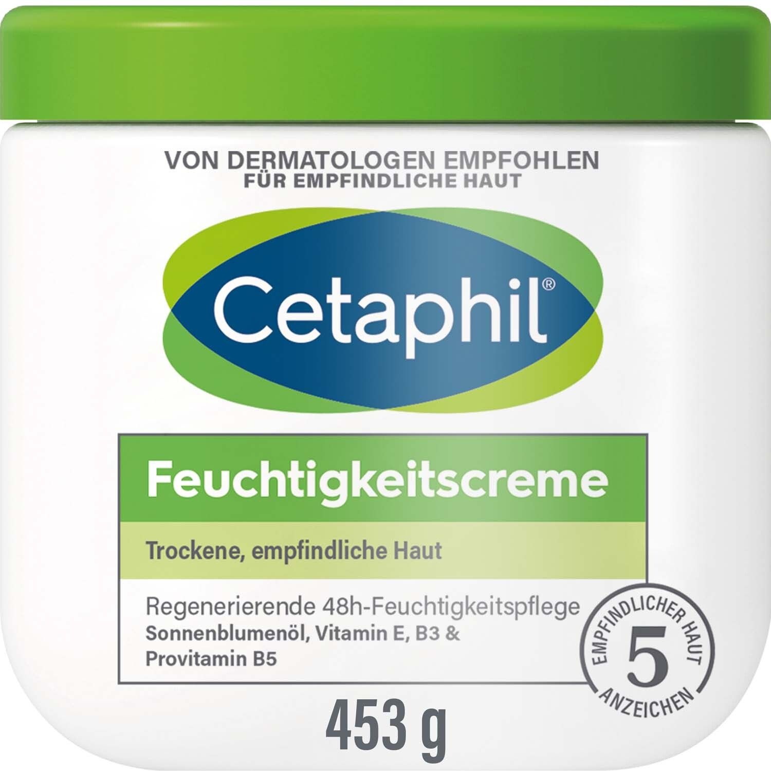 Cetaphil Feuchtigkeitscreme für trockene, empfindliche Körper- & Gesichtshaut