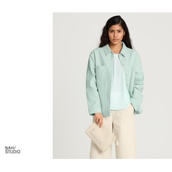 Nah/Studio Blusenjacke - recycelte Baumwolle - Gr. 36 - blau
