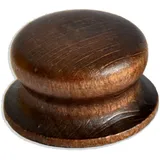 Möbelknopf, Möbelknauf Holz dunkel gebeizt und lackiert Ø 38 mm, Höhe: 20 mm (50)