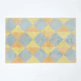 Homescapes Badematte Gelb/Grau 50 x 80 cm