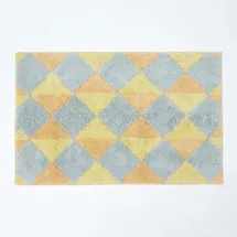 Homescapes Badematte Gelb/Grau 50 x 80 cm