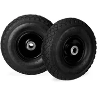 Relaxdays 4 x Sackkarrenrad 3.00-4 schwarz