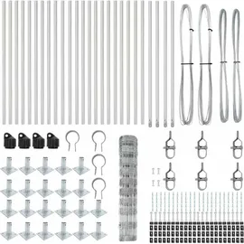 vidaXL Zaunpfosten 50 x 100 cm Silber/Verzinkt