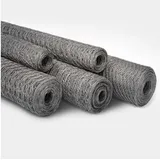 Floordirekt PVC Maschendrahtzaun Karat 0,5 x 25 m silber