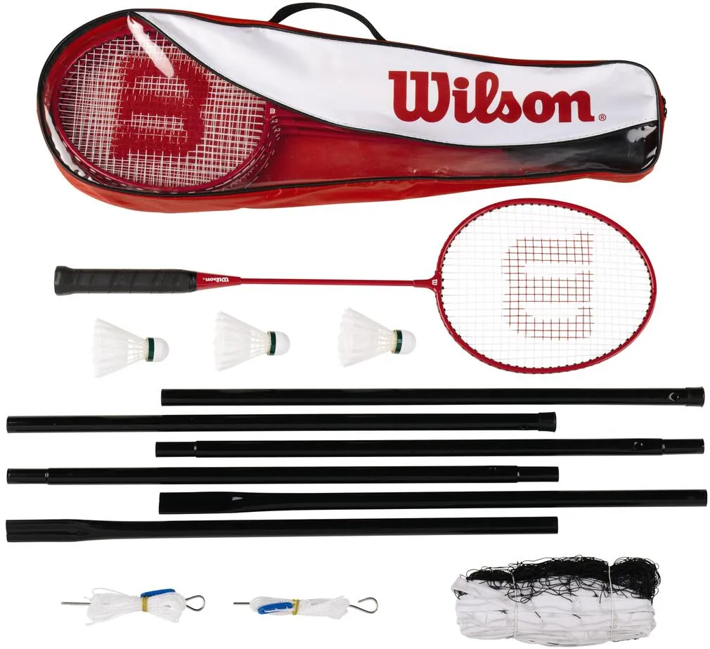 Wilson Federball-Freizeitset Tour (4x Schläger, 3x Bälle, 1x Netz, 1x Tasche)