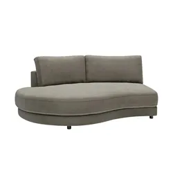 Jette Home Element Abschluss rund links in Feincord Sila , grau , Maße (cm): B: 205 H: 85 T: 166.0