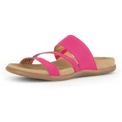 Pantolette GABOR, Damen, Gr. 39, pink, Textil, unifarben, sportlich, Schuhe, Keilabsatz, Sommerschuh, Schlappen in sommerlicher Farbpalette