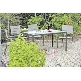 Garden Pleasure Sitzgruppe Olivia, anthrazit Holz, Metall, 5-teilig