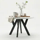 dekori.interiors Pero Ø 90 / 140 cm weiß/schwarz