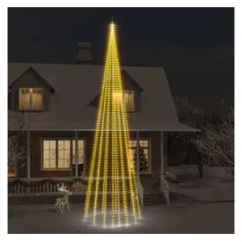 vidaXL LED-Weihnachtsbaum für Fahnenmast 800 cm Weiß