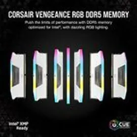 Corsair Vengeance RGB DDR5 64GB (2x32GB) 5200MHz CL40 Intel XMP iCUE Kompatibel Computer Speicher - Weiß (CMH64GX5M2B5200C40W)