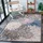 Sanat Novel Outdoorteppich Floral, Blau, Grau, Textil, Blätter, rechteckig, 120x170 cm, Oeko-Tex® Standard 100, pflegeleicht, Teppiche & Böden, Teppiche, Outdoorteppiche