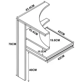 VCM Kindersitzgruppe Esal 43 x 42 x 78 cm Holz weiß