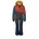Snowsuit 116 carmin red/black/mystic blue