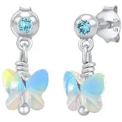 Elli Kinder Schmetterling Kristalle Silber Ohrringe   Damen 
