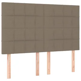 vidaXL Boxspringbett 140 x 200 cm Taupe