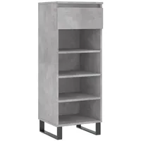 VidaXL Schuhschrank Betongrau 40x36x105 cm Holzwerkstoff