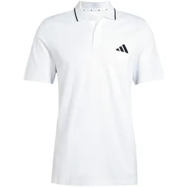 adidas Essentials 3-Streifen Piqué Kurzarm-poloshirt White / Black XL