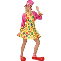 Ciao Clown Lady Multicolor Kostüm Verkleidung Damen Mädchen Erwachsene (Größe S)