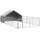 vidaXL Outdoor-Hundezwinger mit Auslauf 7x3x1,9 m Silber