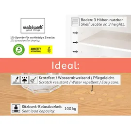 needs&wants® Katzenschrank XXL 110 x 50 x 53 cm Braun/Weiß