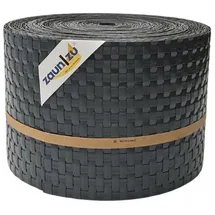 zaunzu® Sichtschutzstreifen Rattan 26 m Anthrazit
